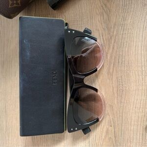 Fendi Black to Pink Ombre Cat-Eye Sunglasses